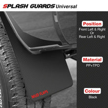 4x Front & Rear Black Colour Universal Splash Guards Mud Flaps Mudflap for Nissan Patrol GU