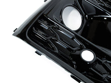 Pair Front Bumper Fog Light Grille Covers Gloss Black Audi Q5 S-Line SQ5 2021-2025