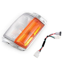 Pair Corner Indicator Light Chrome Trim for Toyota Hilux 4x4 LN65 YN65 YN67 1983-1988 - NO bulbs