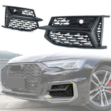 Pair Front Bumper Fog Light Grille Covers Audi A6 C8 S-Line / S6 2019-2024