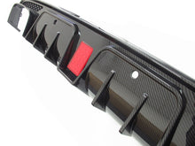 Carbon Fiber Style Rear Bumper Diffuser w/ Black Muffler Tips For Mercedes W205 S205 AMG 2015-2021