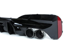 For 2017-2023 BMW G30 5 Series 540i M-Sport Gloss Black Rear Diffuser M5 Style w/ Twin Exhaust Tips