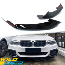 Gloss Black Front Lip Splitter For BMW 5-Series G30 Sedan M Sport 2017-2021