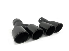 Glossy Black M5 Style Rear Bumper Diffuser w/ Exhaust For 2017-2023 BMW G30 540i