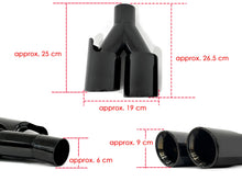 60mm Black Dual Exhaust Tips Muffler Pipes Universal