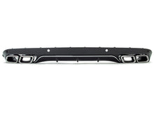 Black Rear Diffuser + Chrome Tips For Mercedes-Benz C-Class W205 S205 C300 NON-AMG 2015-2021