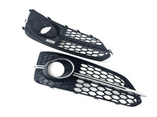 Honeycomb Fog Light Grille Covers Left+Right Audi A8 S8 W12 2015-2018