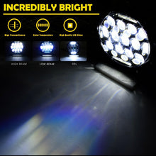 Pair 7'' Inch Round LED Headlights Hi/Lo Sealed Beam DRL Headlamps For Nissan Patrol GQ