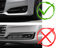 Honeycomb Fog Light Grille Covers Left+Right Audi A8 S8 W12 2015-2018