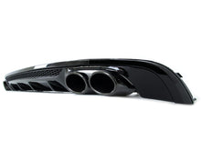 Gloss Black Rear Diffuser + Exhaust Tips for Audi A4 S-line Sedan B9 2017 2018 2019 di183