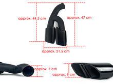 Square Exhaust Pipe Tips Black fit for Porsche Cayenne Base 2015 2016 2017 2018