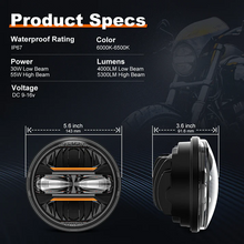 5.75 inch LED Headlight with Turn Signal & DRL for Harley Davidson Indian Motorcycles