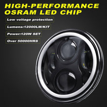 2x 7" LED Headlights Blue DRL for Land Cruiser HZJ75 60 70 73 75 78 79 Series