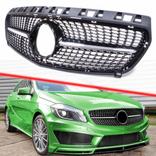 Black Diamond Front Grill for Mercedes W176 2016 2017 2019 LCI w/o Camera