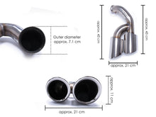 Chrome Exhaust Tips Tail Pipes for 2014-2017 Porsche Cayenne V6 V8