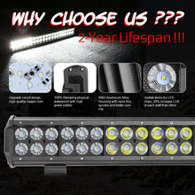20inch Dual Row LED Work Driving Light Bar Spot Flood Combo Offroad Truck 4X4WD