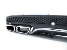 C63 Style Rear Diffuser + Chrome Exhaust Tips For Mercedes W205 S205 C43 AMG 2015-2021