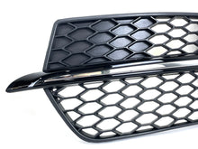 Black+Chrome Fog Light Grille Covers Left+Right Audi Q5 S-Line SQ5 2013-2017