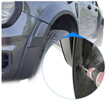 4pcs Front Fender Flares Black Wheel Arch Guard For Ford Ranger PY NEXT GEN SPORT 2022-2025 w/o Sensor Cutout