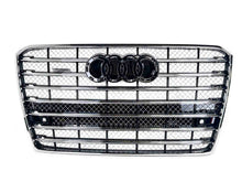 For 2015-2018 Audi A8 W12 Chrome Front Bumper Grille Mesh Grill
