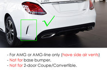 AMG Style Rear Diffuser + Exhaust Tips For Mercedes W205 S205 C180 C200 C43 AMG Sedan 2015-2021