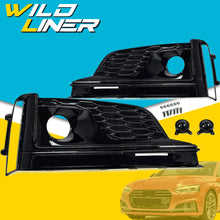 Pair Front Bumper Fog Light Grille Trims w/ ACC Audi A5 S-Line / S5 2017-2019