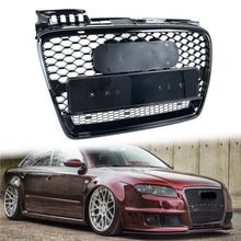 Gloss Black Honeycomb Front Grille For Audi A4 B7 Non-S-Line 2005–2008