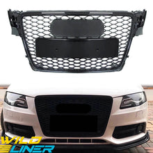 RS4 Style Honeycomb Black Front Grille For Audi A4 S4 B8 2009–2012