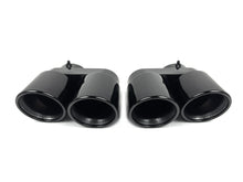 Black Twin Exhaust Tips Tailpipe for BMW X5 G05 X6 G06 X7 G07 40i 2019-2024