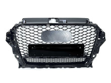 Gloss Black Mesh Honeycomb Front Grill For Audi A3 S3 8V 2013–2016 Replacement