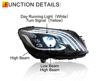 Maybach Style LED Headlights For 2015-2021 Mercedes C-Class W205 W/Blue DRL