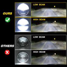 Pair 7" Inch Round Black Led Headlight For Jeep Wrangler JK LJ TJ Hi/Lo Beam