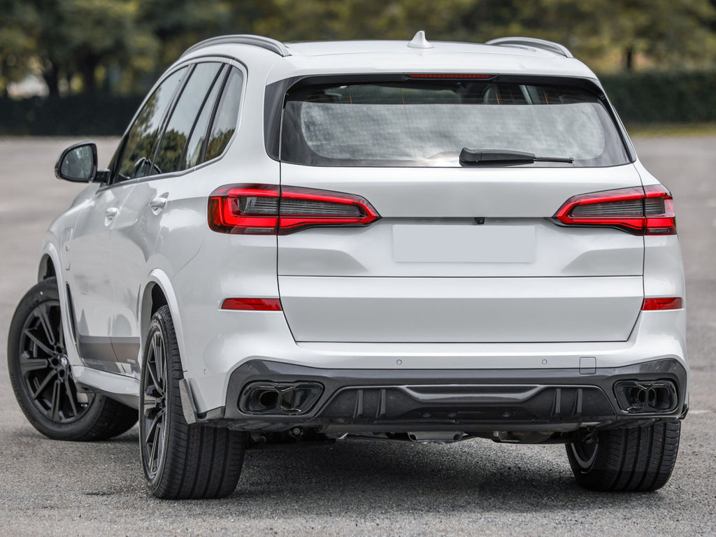 Black Diffuser & Exhaust Tips - for BMW X5 G05 LCI - WildLiner.com