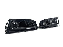 All Black Fog Light Grille Covers Left+Right Audi A4 B9 S-Line S4 2017-2019