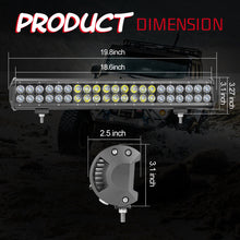 20inch Dual Row LED Work Driving Light Bar Spot Flood Combo Offroad Truck 4X4WD