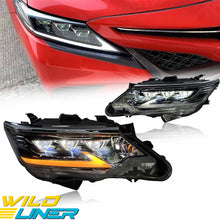 For Toyota Camry 2015-2017 LED Projector Headlights Sequential Turn Signal Pair