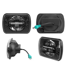 Pair LED Headlights 5x7" 7x6" Inch Head Lamps HI/LO/DRL w/Adapters for Hilux Jeep Cherokee XJ YJ Comanche MJ