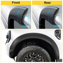 6pcs Matt Black Fender Flares Guard w/ Sensors Cutout for Ford Ranger PY NEW-GEN Wildtrak 2022-2025