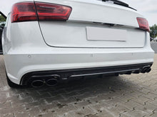 S6 Look Rear Diffuser + Black Exhaust Tips For AUDI A6 C7.5 Sedan S-Line 2016-2018 di130