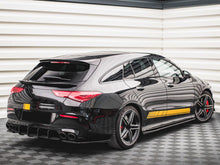 Black Rear Bumper Diffuser Shark Fin Lip For Mercedes CLA C118 CLA35 CLA45 AMG W/ Aero Pack di188