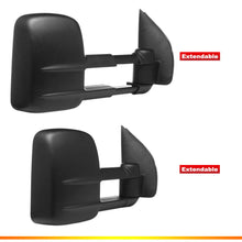 Black Manual Extendable Towing Mirrors For Nissan Navara D40 2005-2015