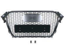 RS4 Style Gloss Black Honeycomb Front Grille For Audi A4 S4 B8.5 2013–2016