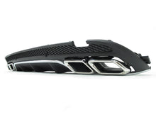 C63 Style Rear Diffuser + Chrome Exhaust Tips For Mercedes W205 S205 C43 AMG 2015-2021