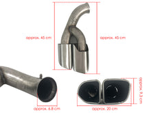 Square Exhaust Tips Tailpipe for Porsche Cayenne 958 V8 V6 2015-2017