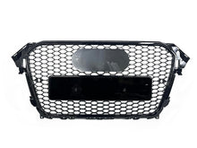 RS4 Style Gloss Black Honeycomb Front Grille For Audi A4 S4 B8.5 2013–2016