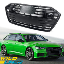 For 2019-2024 Audi A6 S6 C8 Gloss Black Front Bumper Grille