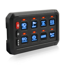 8 Gang Switch Panel LED Light Relay Circuit Control Box Car Boat Marine 12V 24V