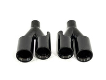 60mm Black Dual Exhaust Tips Muffler Pipes Universal