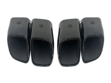 Square Exhaust Tips Brushed/Black for Porsche Macan Base 2.0 2014-2018