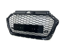 RS3 Look Badgeless Hex Mesh Grille for 17–20 Audi A3 S3 8V (No Adaptive Cruise)